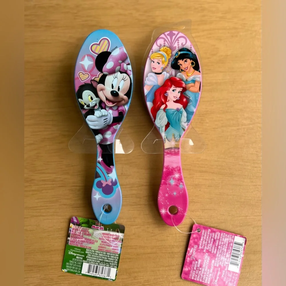 Disney Princess and Minnie Girls Hair Brush | Detangling Air Cushion Comb,